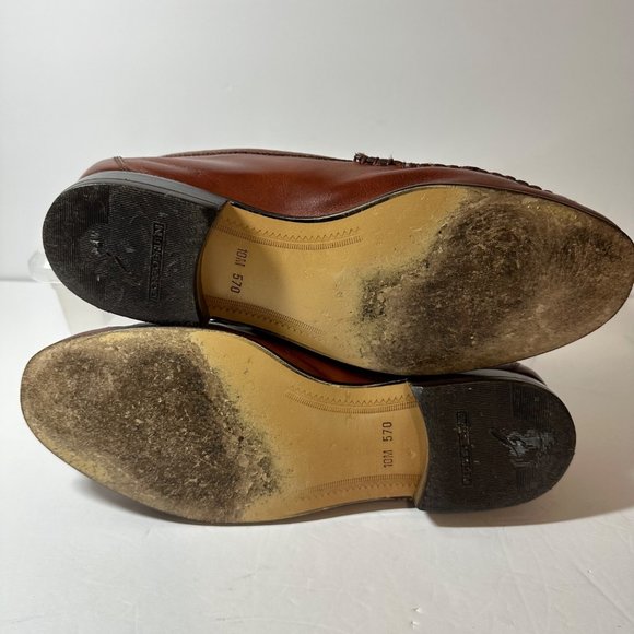 Giorgio Brutini Brown Leather Kiltie Tassel Basket Weave Men's Loafer Size 10M - Picture 6 of 7